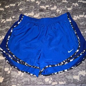 Nike Women's Athletic Shorts in Blue with Black Trim